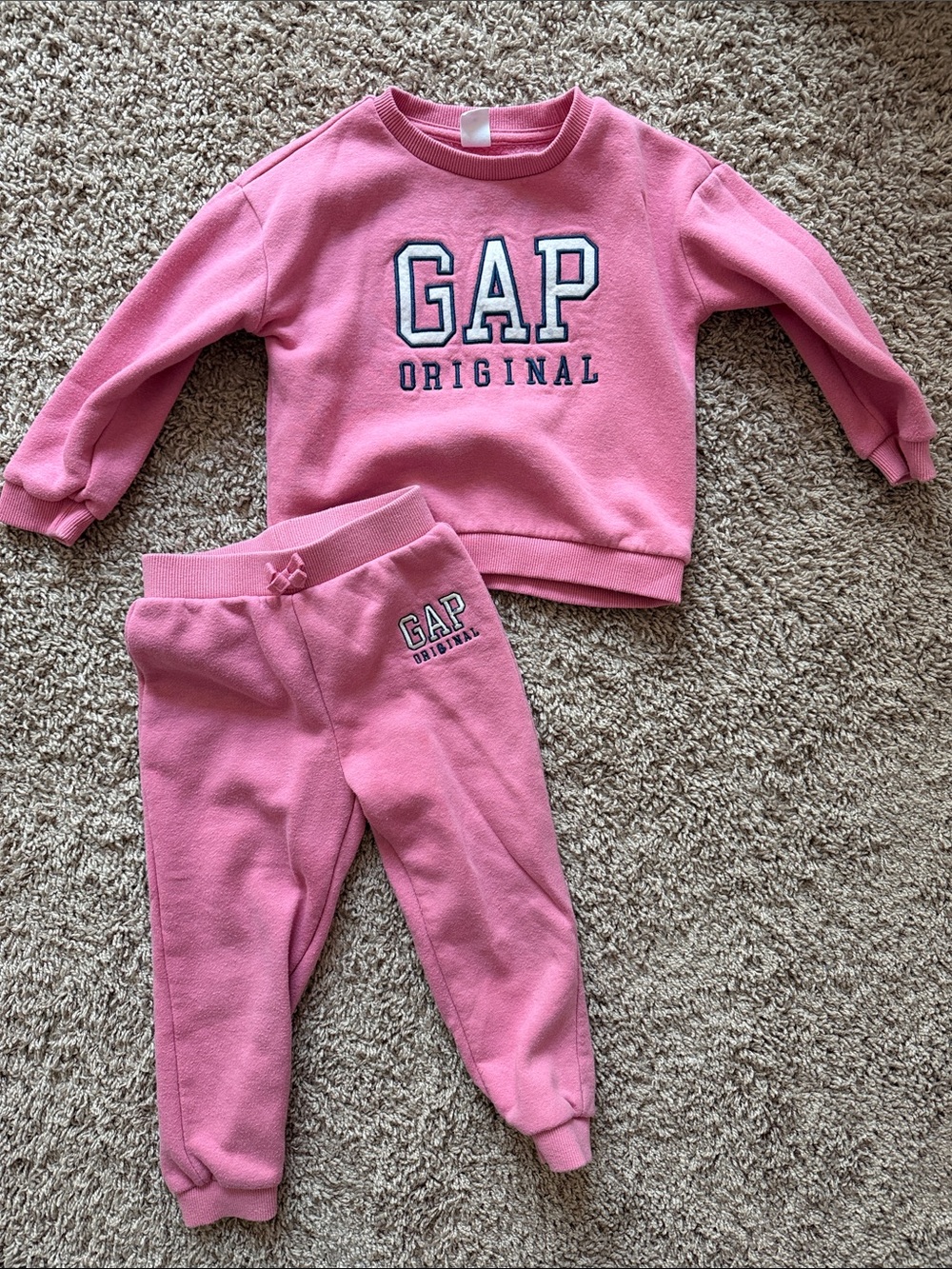 GAP Pink Kids Sweatshirt & Joggers Set
